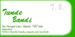 tunde bandi business card